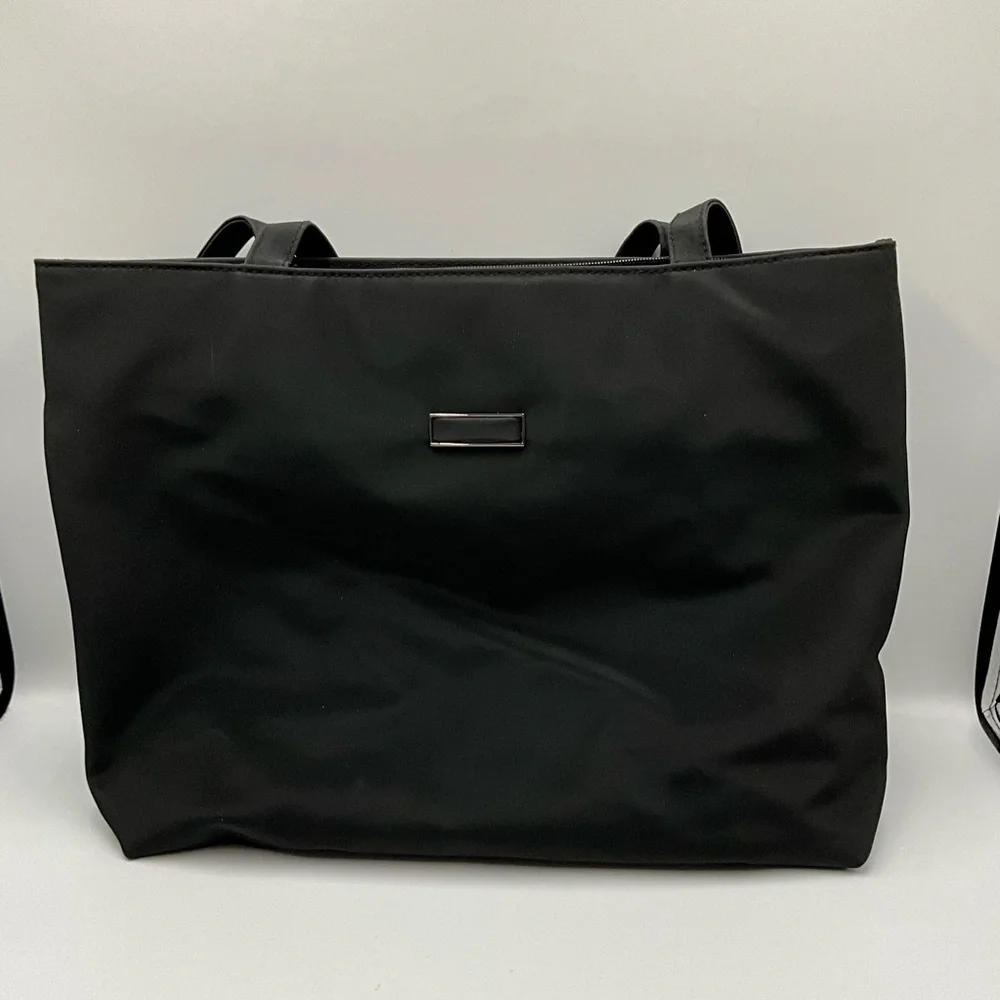 Black Tote Bag -Inside 3 Pockets, Glasses, Pencils, Make up & Card Holder